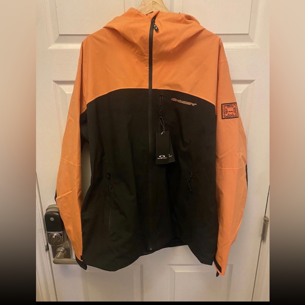 Oakley TC Gunn 2.0 Rc Shell Jacket Black/soft Orange size Mens Large Nwt